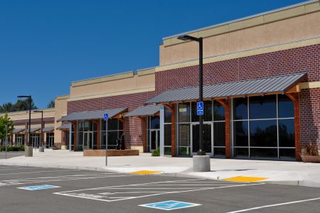 Commercial building exterior washing